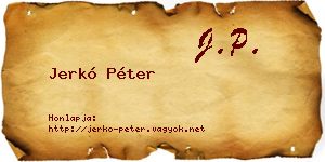 Jerkó Péter névjegykártya