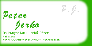 peter jerko business card